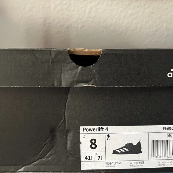 adidas Men's Powerlift 4, White/Grey, 8 M US - Picture 4 of 4